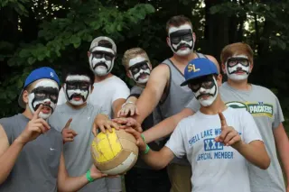 Matt with youth group