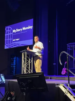 Matt speaking at UNW chapel