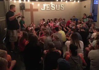 Matt sharing the gospel