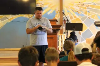 Matt teaching youth